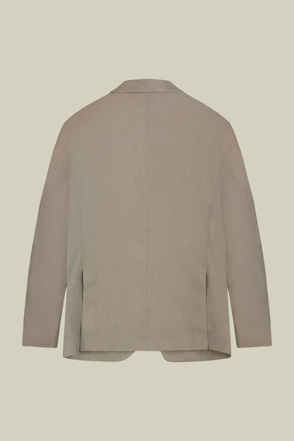 Men's unlined jacket, 100% linen, regular fit