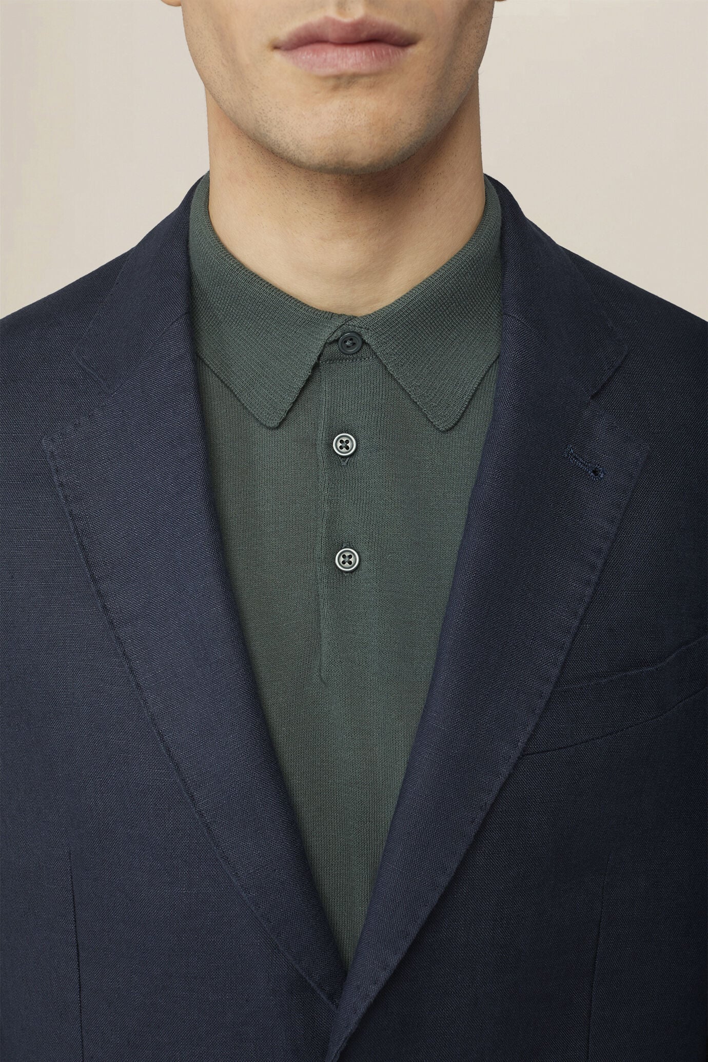 Men's unlined jacket, 100% linen, regular fit