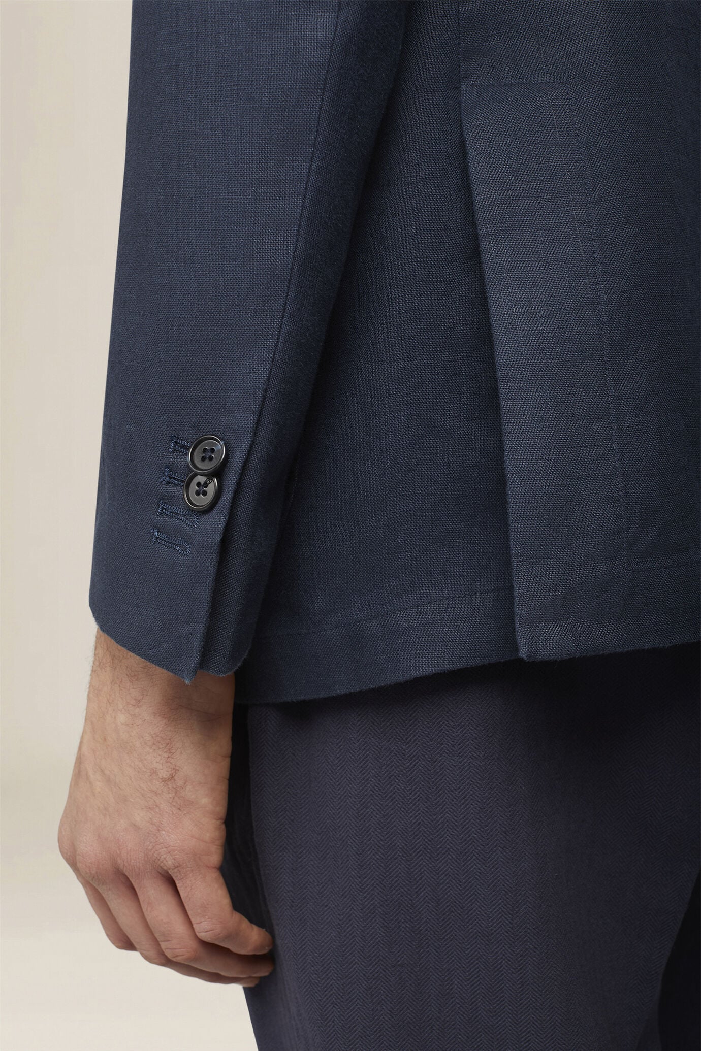 Men's unlined jacket, 100% linen, regular fit
