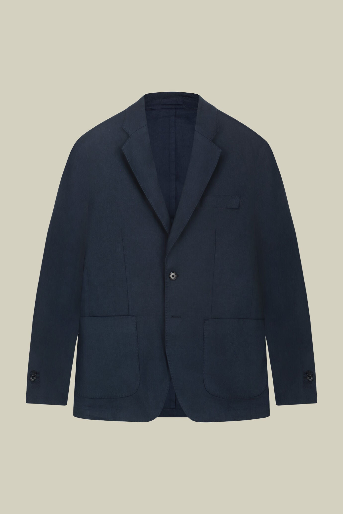 Men's unlined jacket, 100% linen, regular fit
