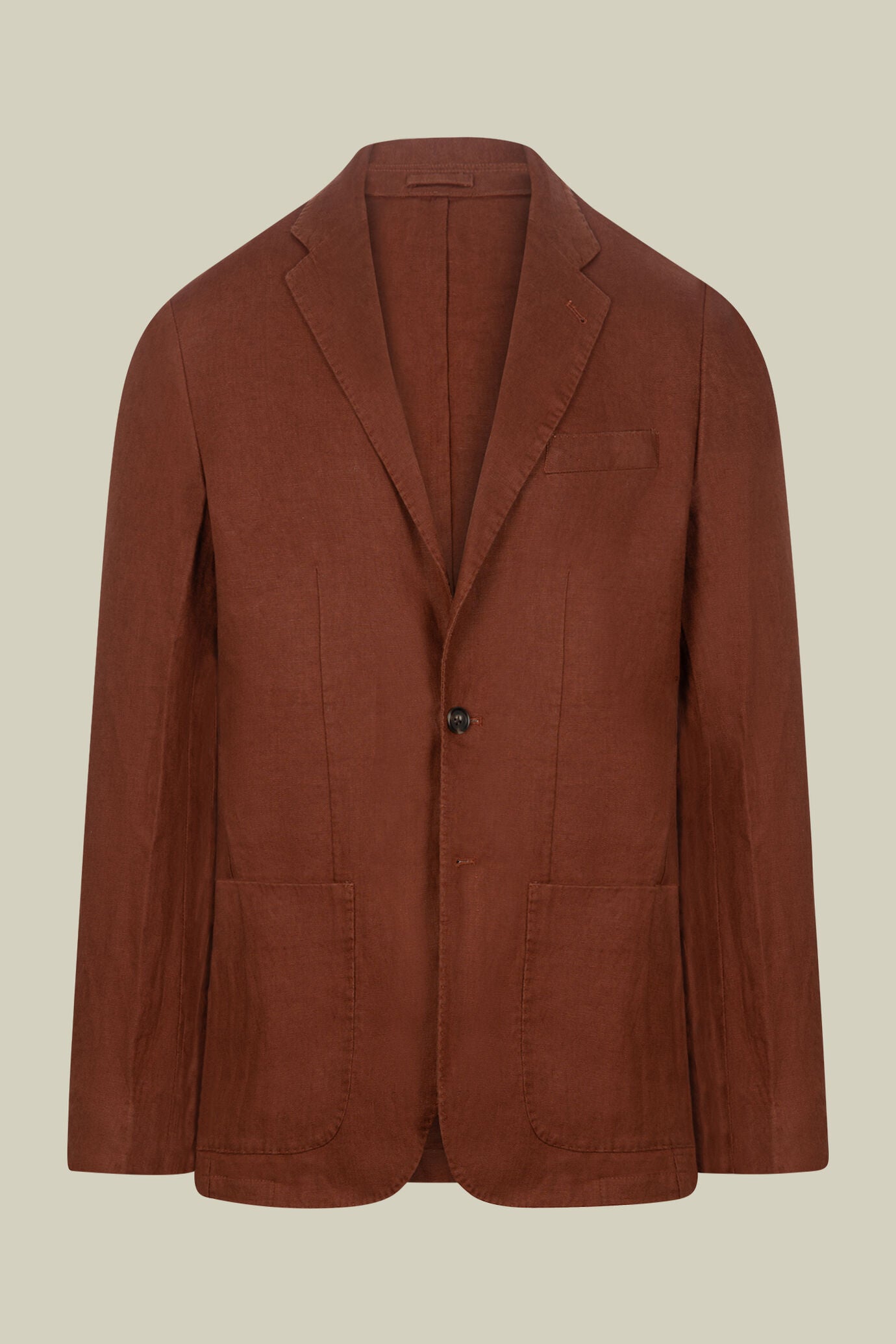 Men's unlined jacket, 100% linen, regular fit