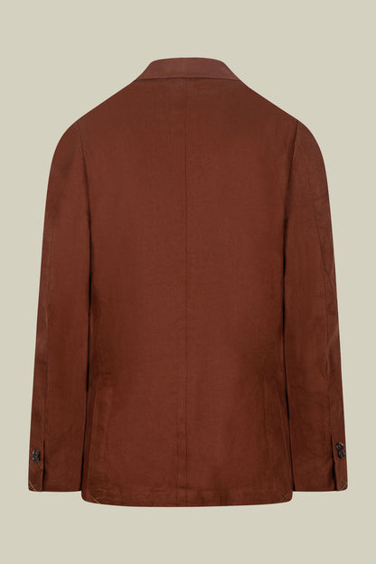 Men's unlined jacket, 100% linen, regular fit