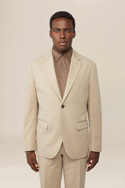 Men's single-breasted unlined jersey jacket