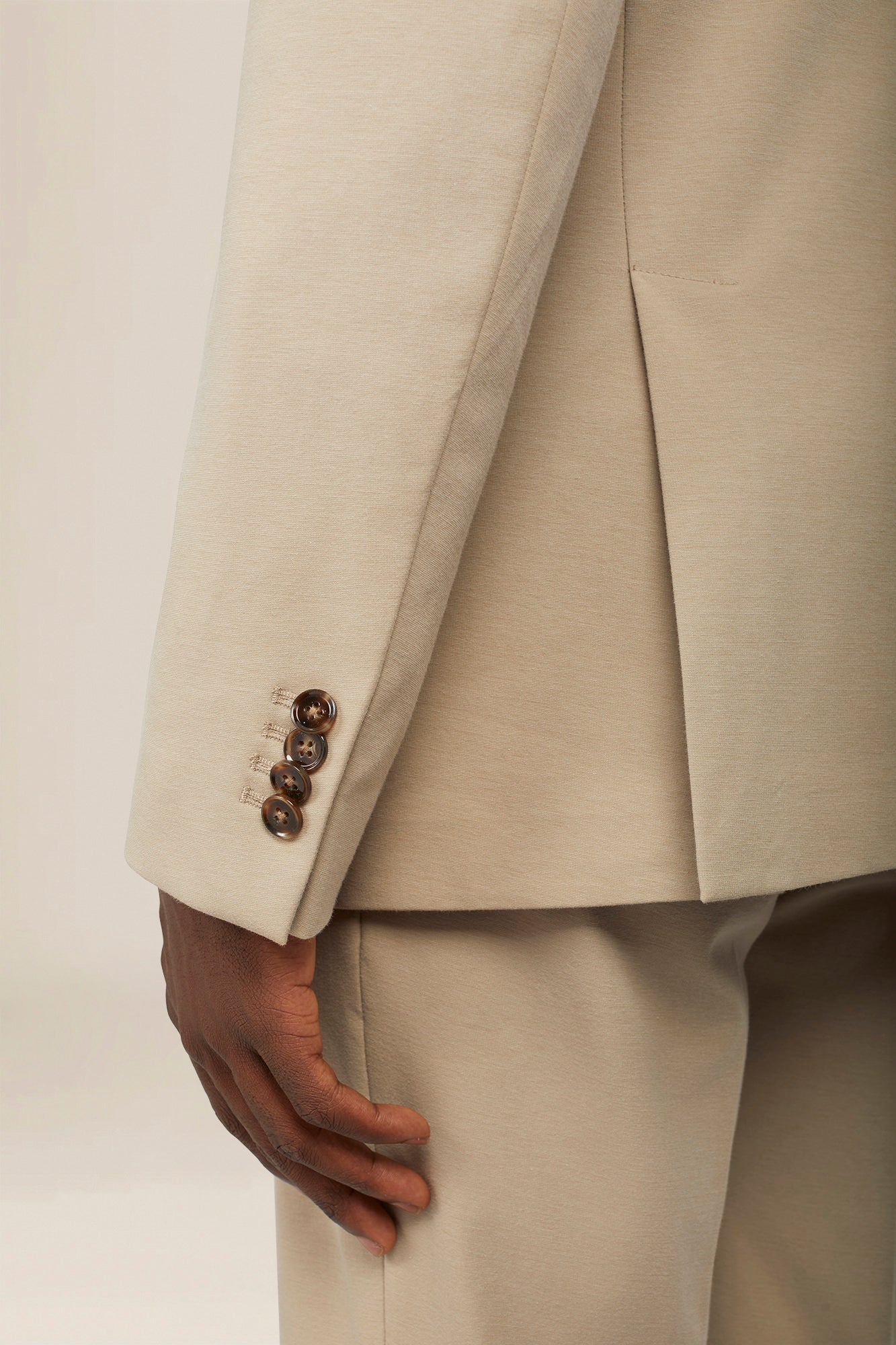 Men's single-breasted unlined jersey jacket