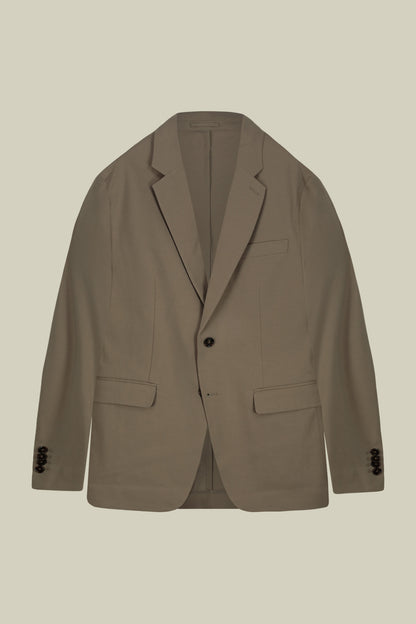Men's single-breasted unlined jersey jacket