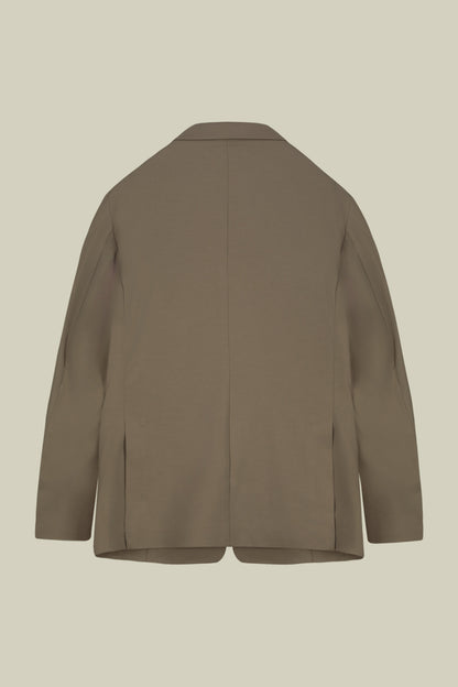 Men's single-breasted unlined jersey jacket
