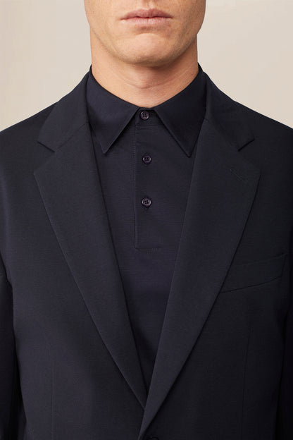 Men's single-breasted unlined jersey jacket