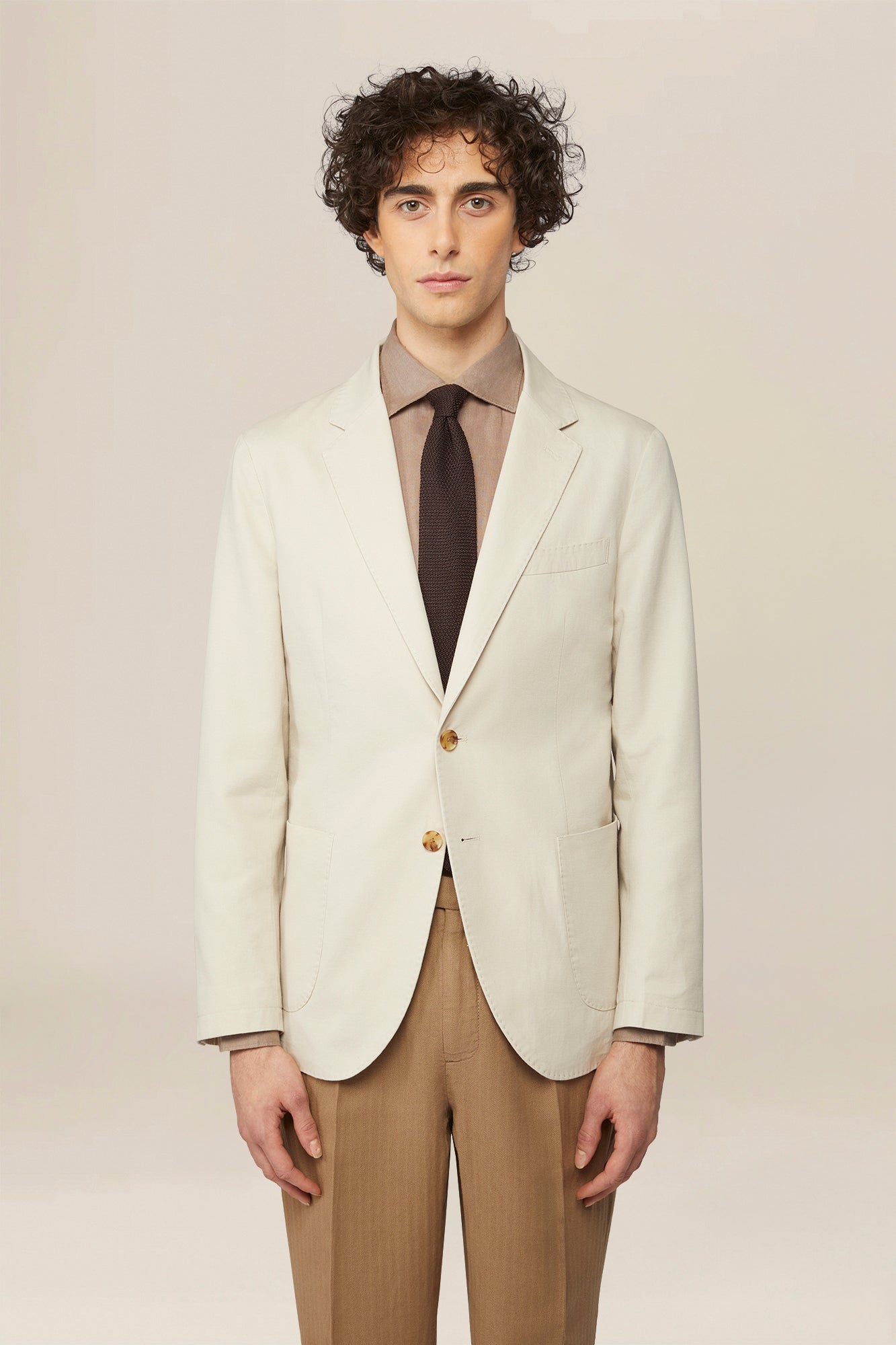 Men's single-breasted, unlined, regular fit jacket