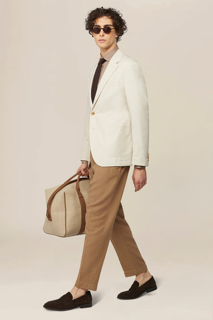 Men's single-breasted, unlined, regular fit jacket