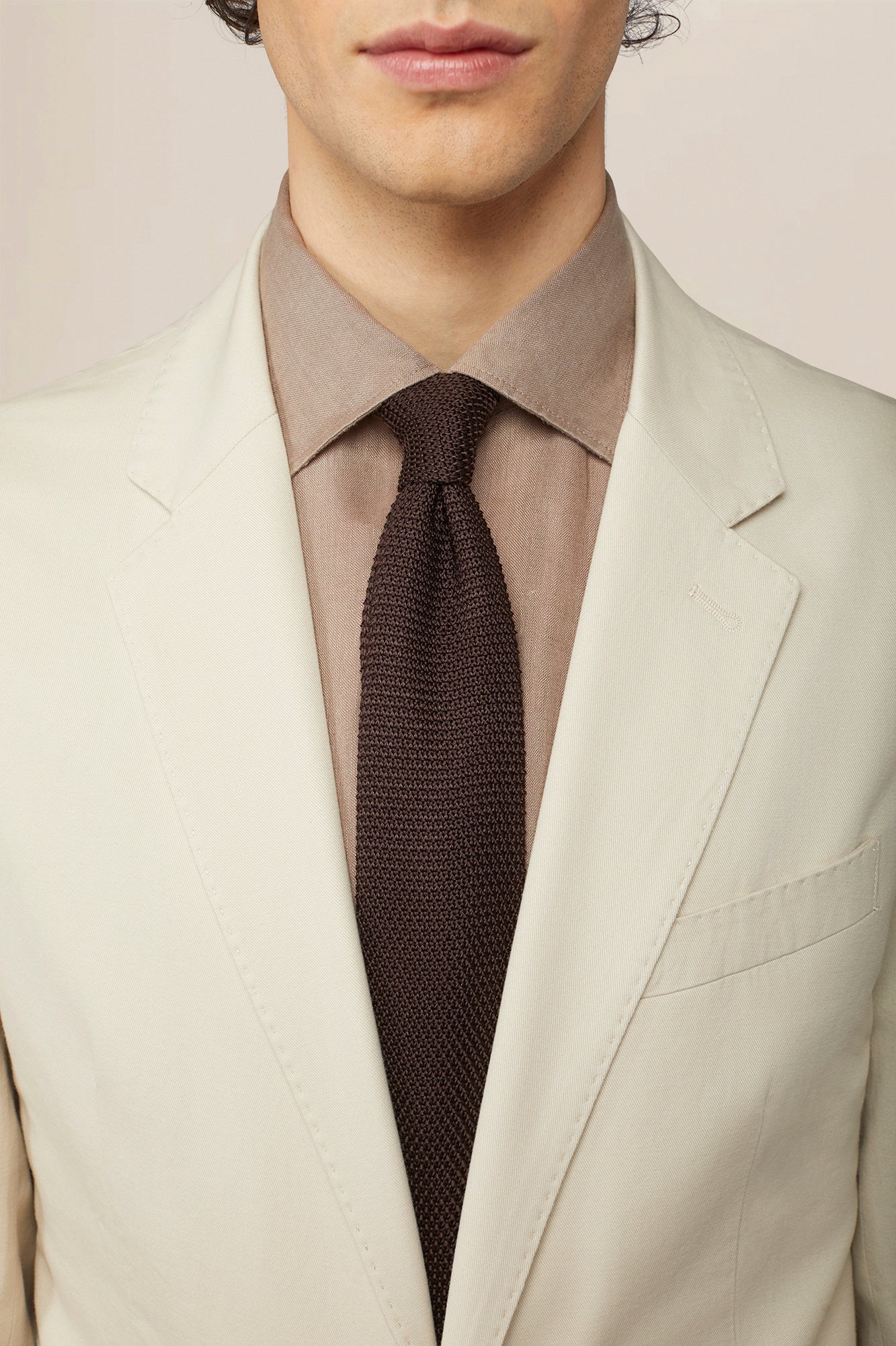 Men's single-breasted, unlined, regular fit jacket