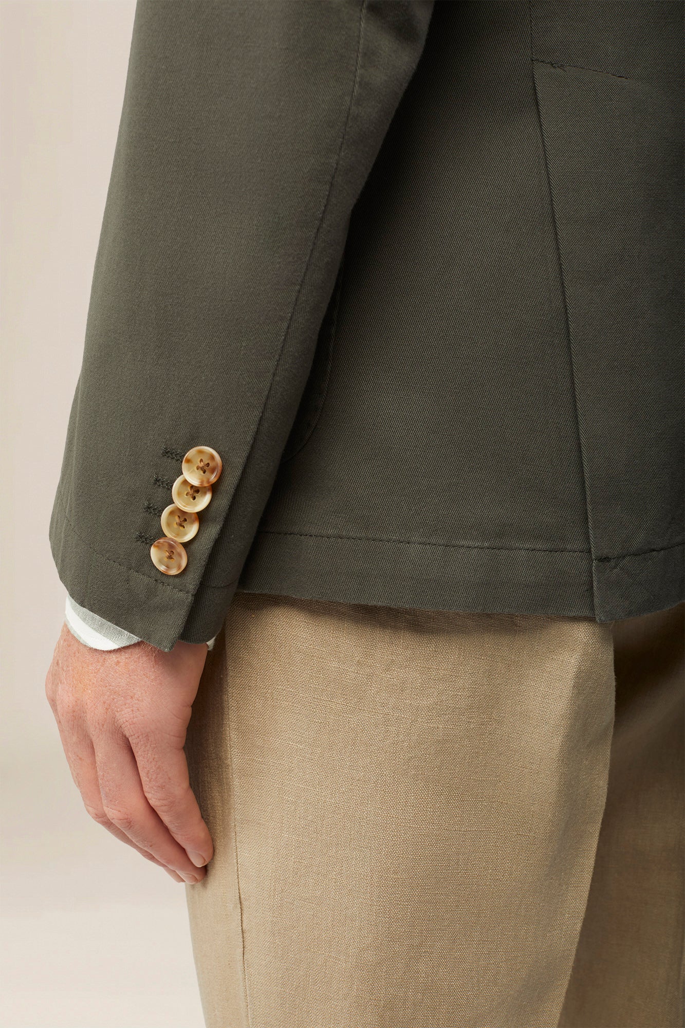 Men's single-breasted, unlined, regular fit jacket