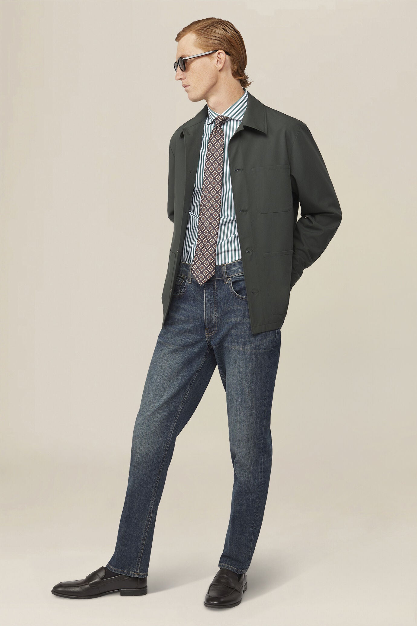 Men's unlined regular fit shirt jacket