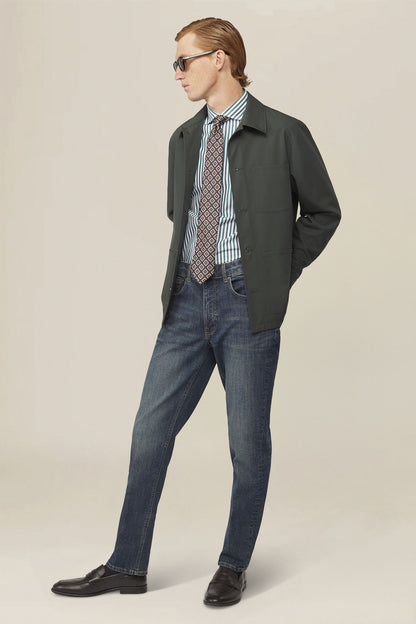 Men's unlined regular fit shirt jacket