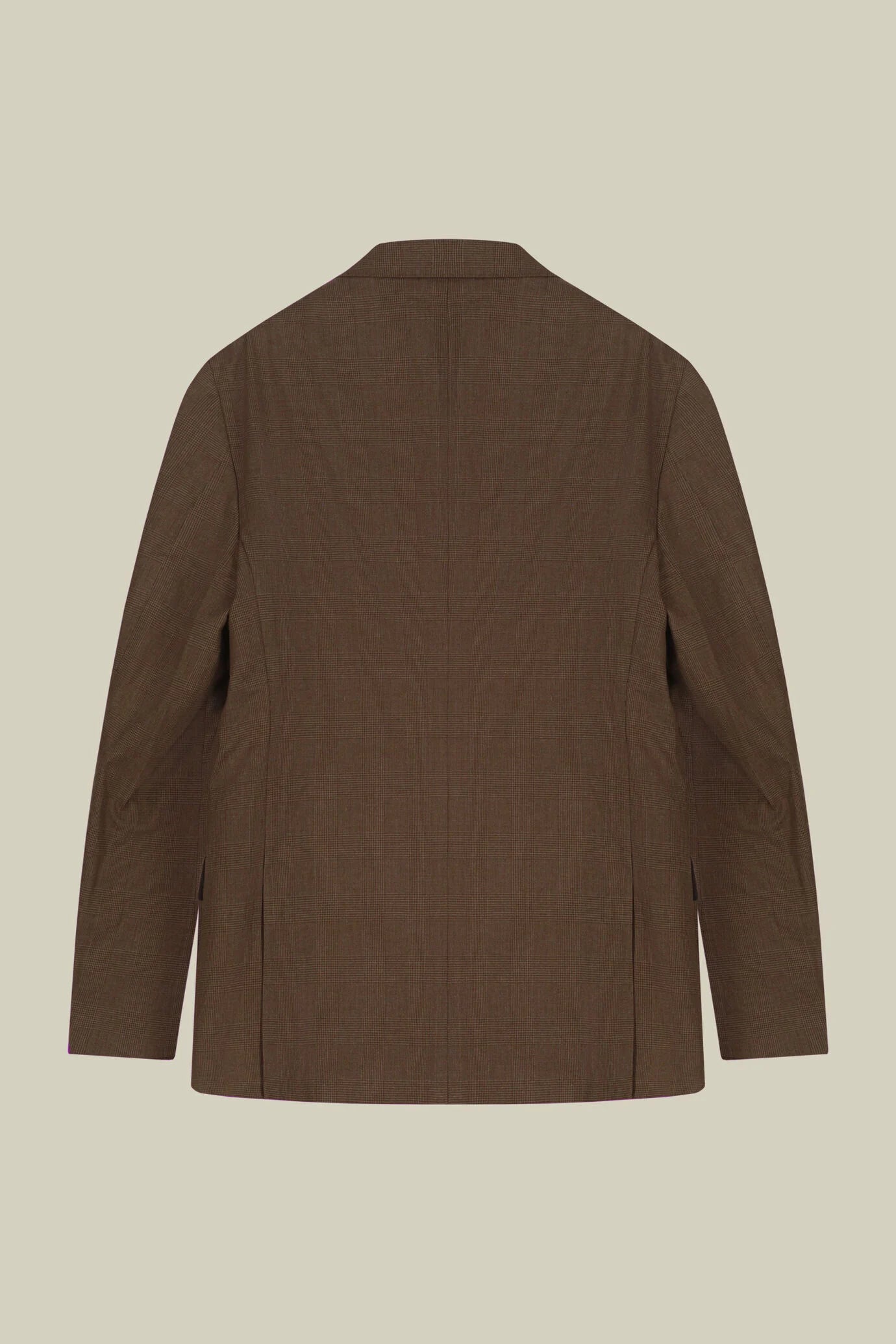 Men's double-breasted unlined jacket in Prince of Wales check, regular fit