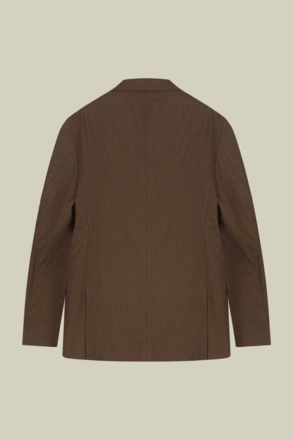 Men's double-breasted unlined jacket in Prince of Wales check, regular fit