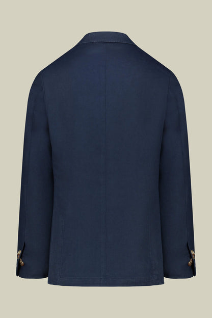 Unlined double-breasted men's jacket in 100% linen