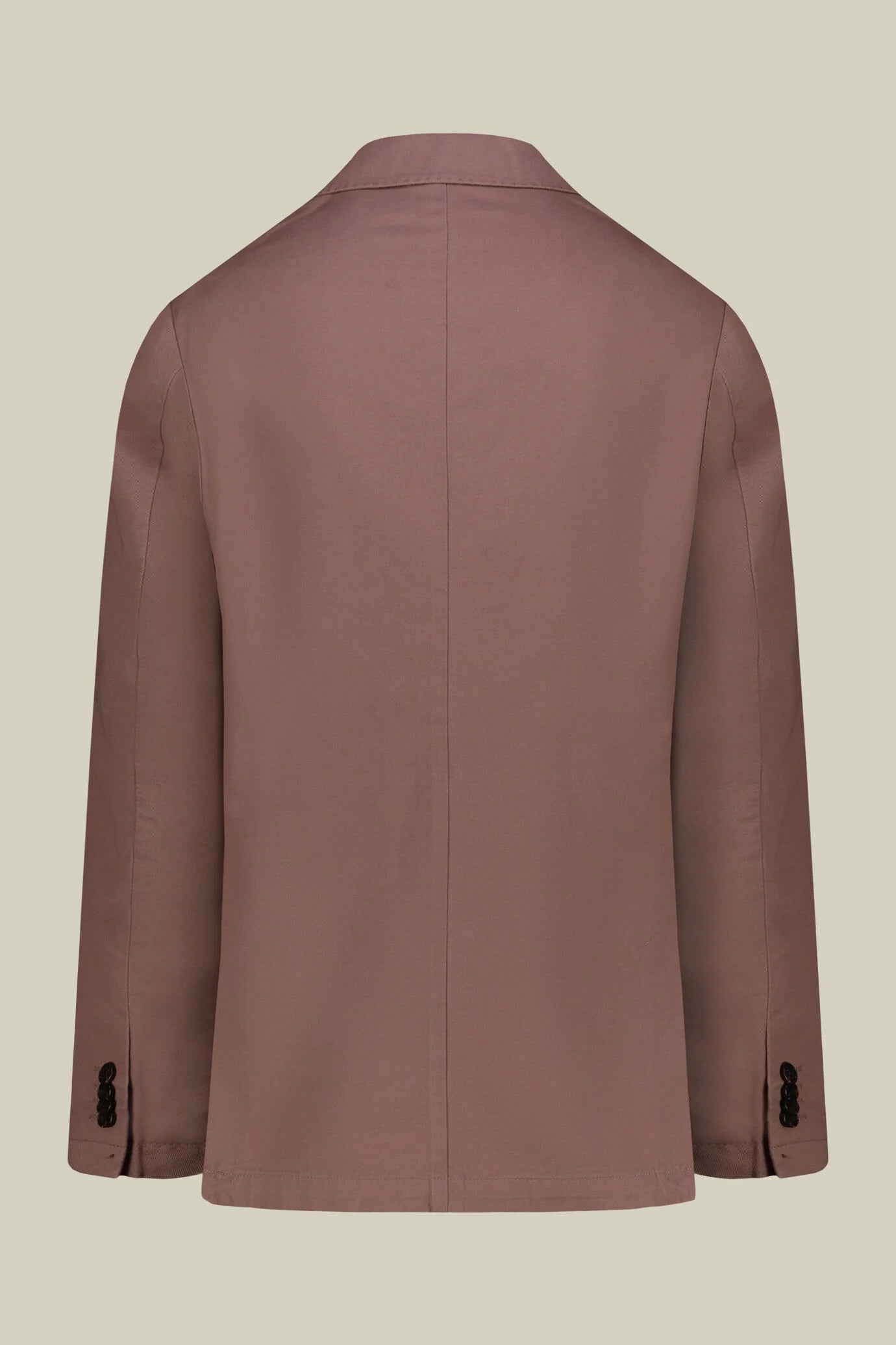 Unlined double-breasted men's jacket in regular fit twill fabric