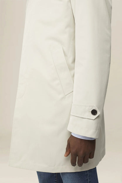 Men's waterproof technical fabric raincoat, regular fit