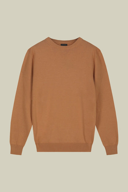 Men's crew neck jumper in 100% cotton