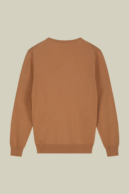 Men's crew neck jumper in 100% cotton