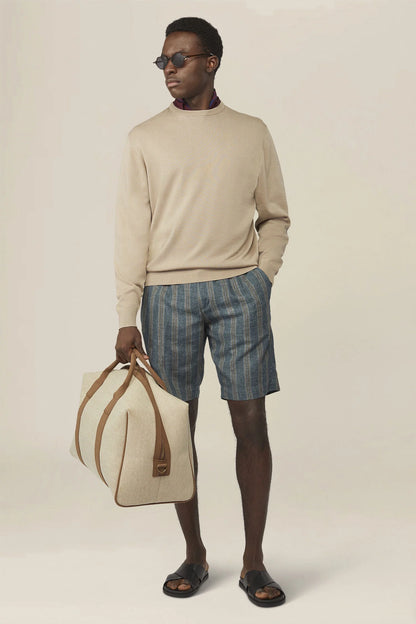 Men's crew neck jumper in 100% cotton
