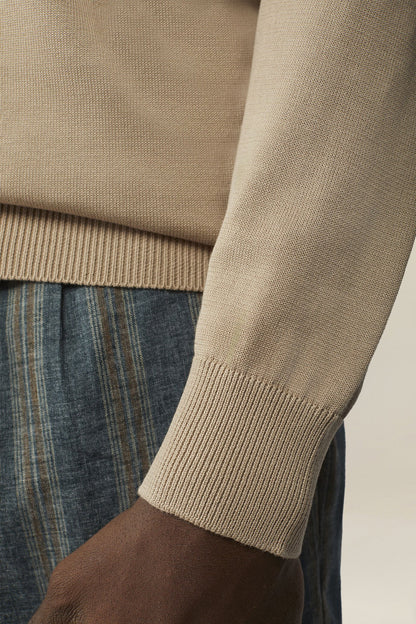 Men's crew neck jumper in 100% cotton