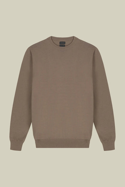 Men's crew neck jumper in 100% cotton