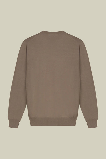 Men's crew neck jumper in 100% cotton