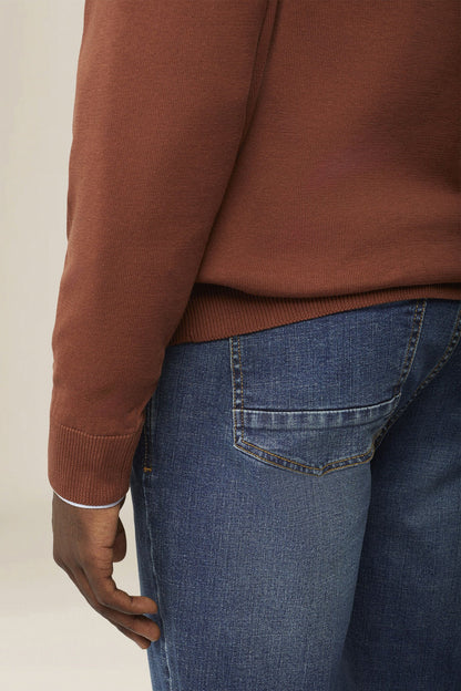 Men's crew neck jumper in 100% cotton