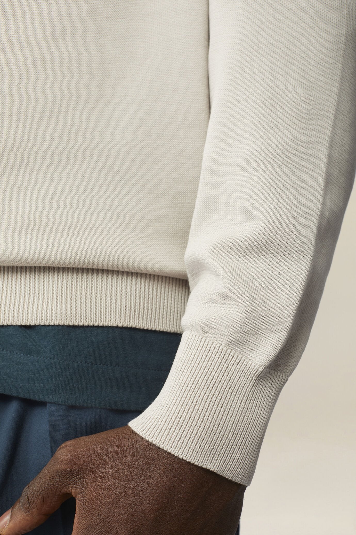 Men's crew neck jumper in 100% cotton