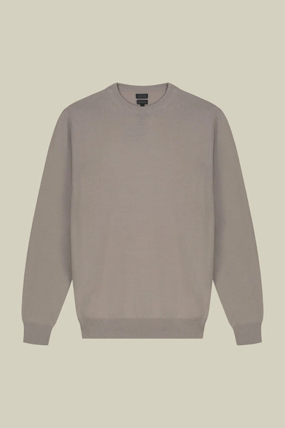 Men's crew neck jumper in 100% cotton
