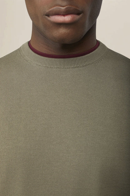 Men's crew neck jumper in 100% cotton