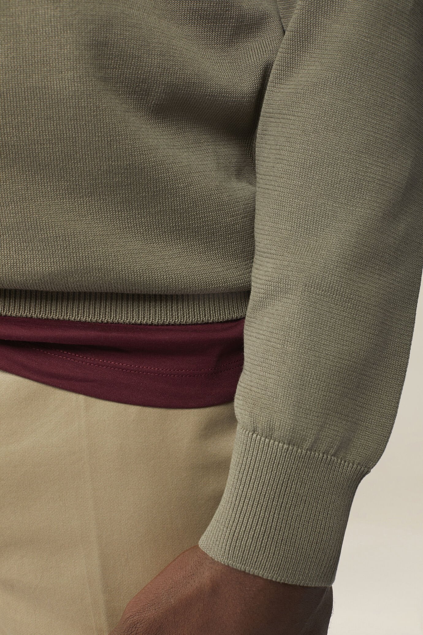 Men's crew neck jumper in 100% cotton