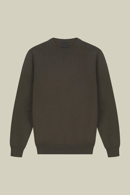 Men's crew neck jumper in 100% cotton