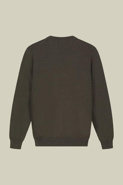 Men's crew neck jumper in 100% cotton