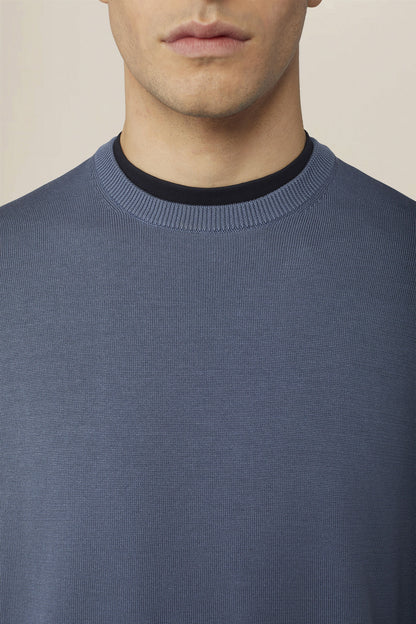 Men's crew neck jumper in 100% cotton