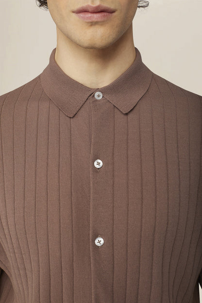 Men's 100% cotton knitted polo shirt