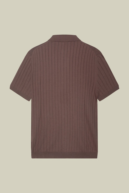 Men's 100% cotton knitted polo shirt