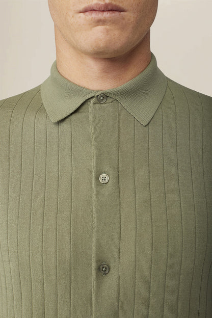 Men's 100% cotton knitted polo shirt