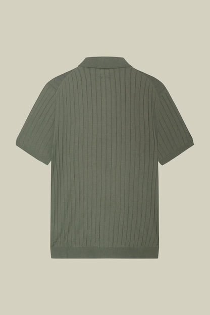 Men's 100% cotton knitted polo shirt