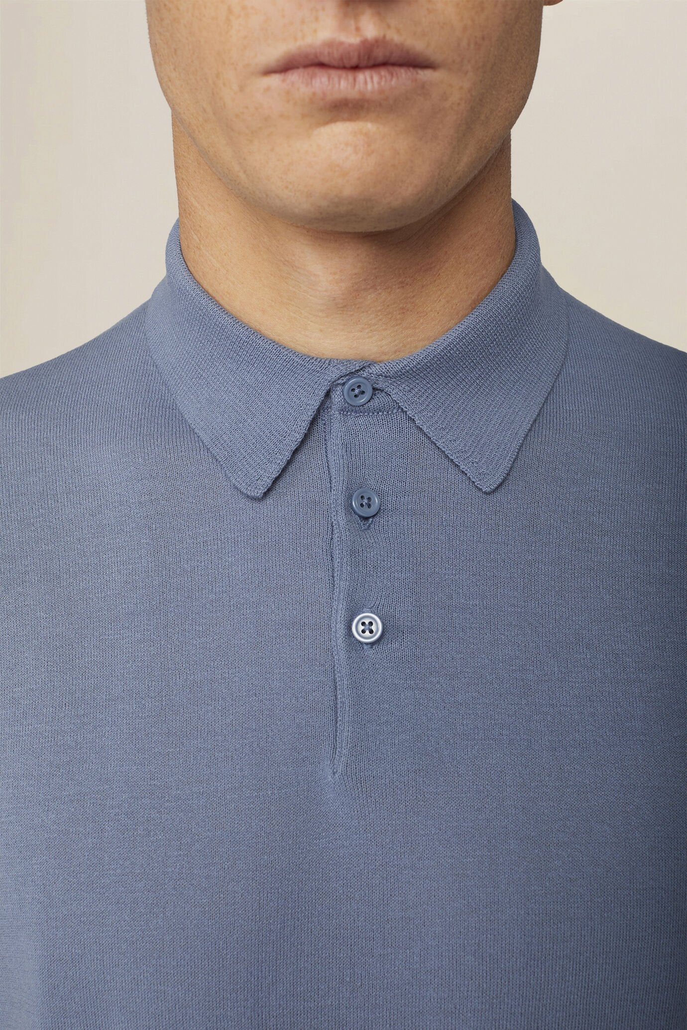 Men's regular fit 100% cotton knitted polo shirt