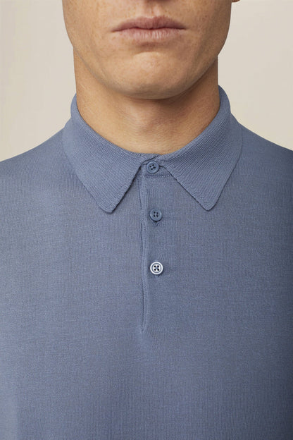 Men's regular fit 100% cotton knitted polo shirt