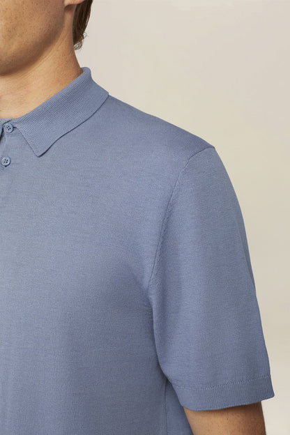 Men's regular fit 100% cotton knitted polo shirt