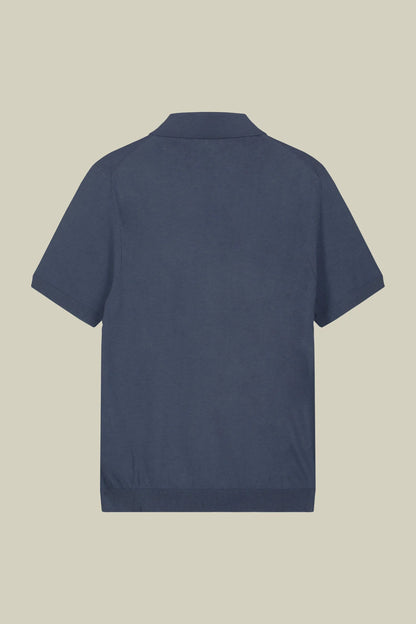 Men's regular fit 100% cotton knitted polo shirt