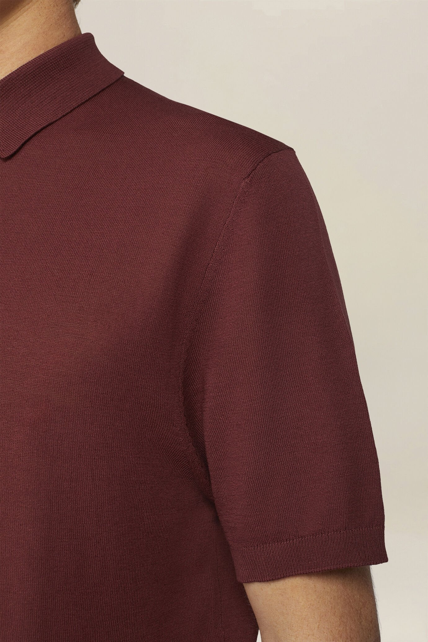 Men's regular fit 100% cotton knitted polo shirt
