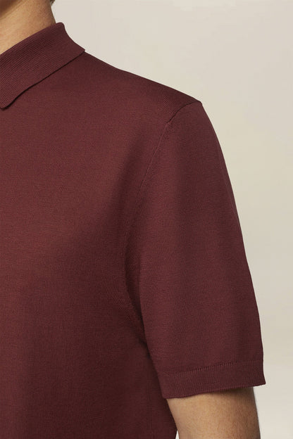 Men's regular fit 100% cotton knitted polo shirt