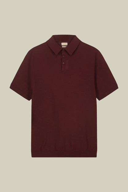 Men's regular fit 100% cotton knitted polo shirt