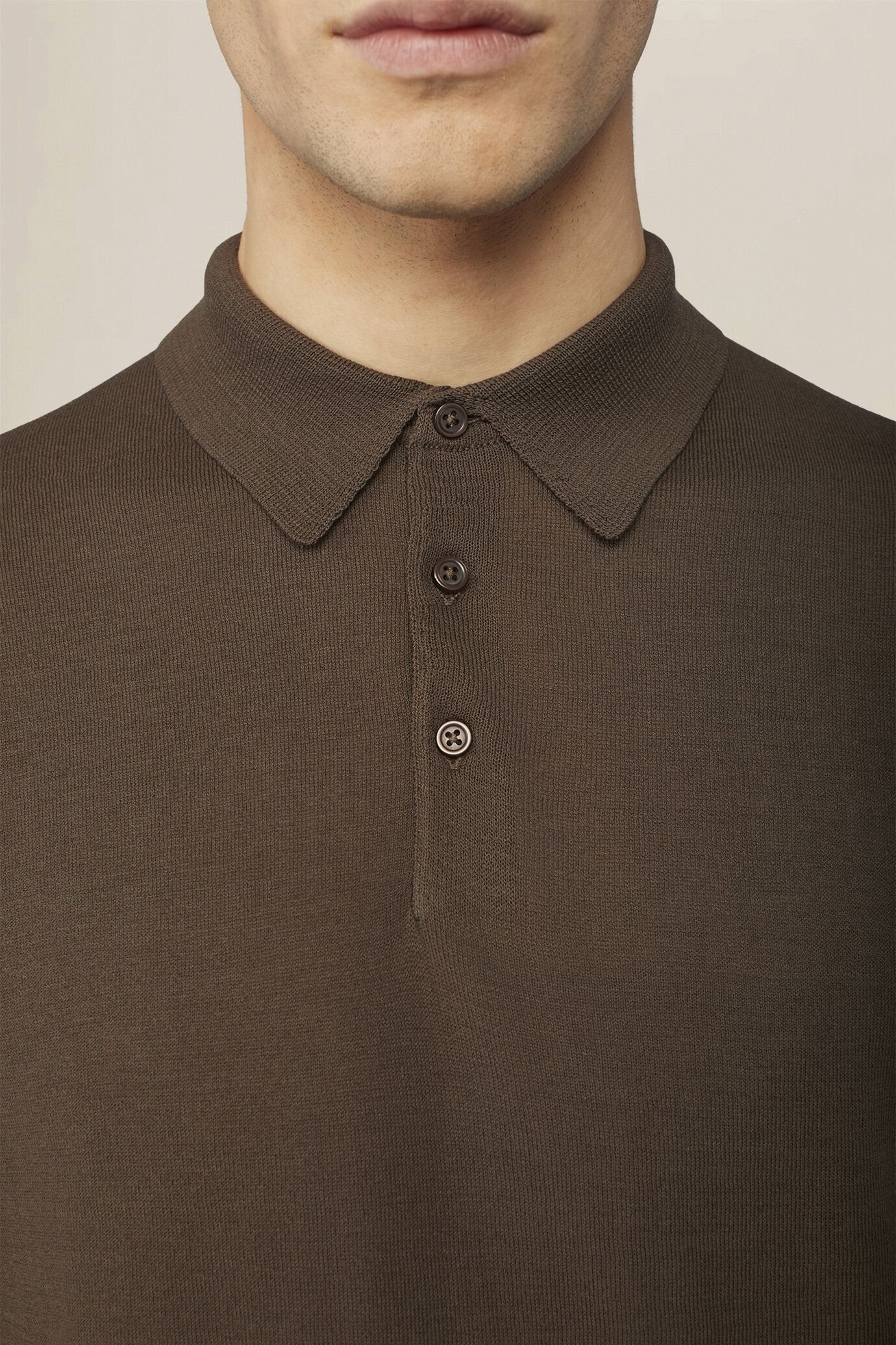 Men's regular fit 100% cotton knitted polo shirt