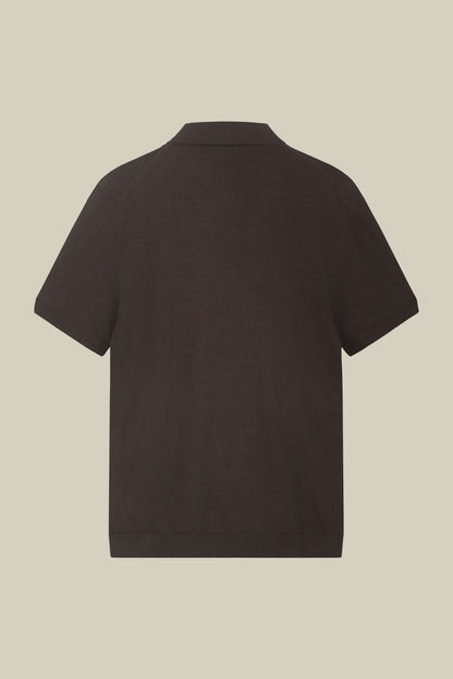 Men's regular fit 100% cotton knitted polo shirt