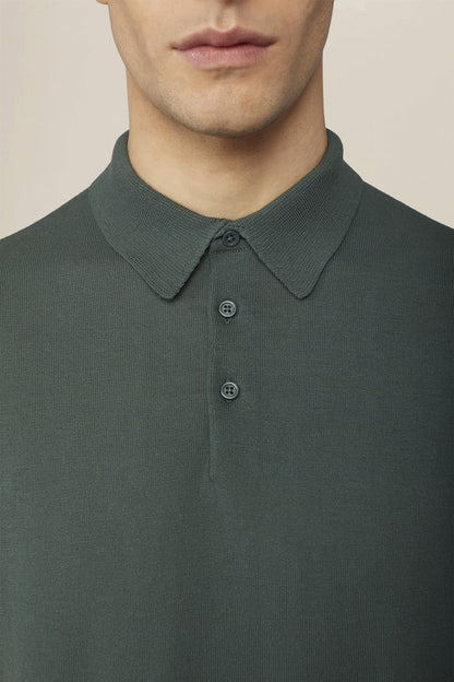 Men's regular fit 100% cotton knitted polo shirt